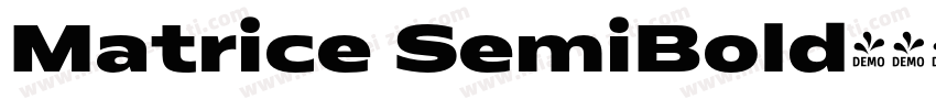 Matrice SemiBold字体转换
